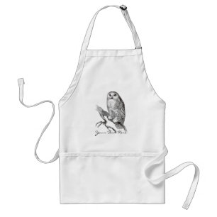 Vintage Snowy Uggla Apron Förkläde