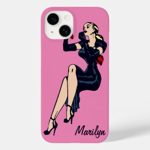Vintage Snygg Blond Retro Glamour Tjej Pinup