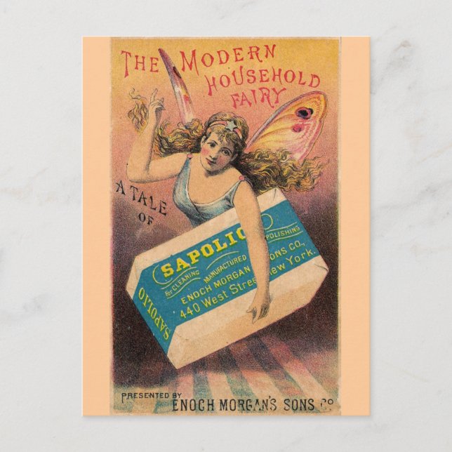 Vintage Soap Ad Fairy Vykort (Framsida)