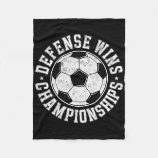 Vintage Soccer Defence Player Wins Championships F Fleecefilt