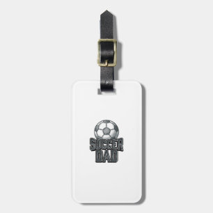 Vintage Soccer Pappa Fet Gravering T-Shift Design_ Bagagebricka