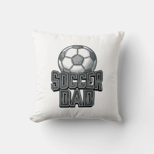 Vintage Soccer Pappa Fet Gravering T-Shirt Design_ Kudde