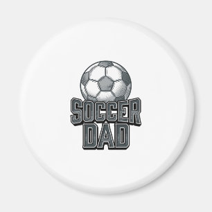 Vintage Soccer Pappa Fet Gravering T-Shirt Design_ Magnet