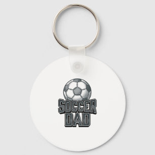 Vintage Soccer Pappa Fet Gravering T-Shirt Design_ Nyckelring