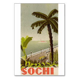 Vintage Sochi Marine Station Fine Art Travel Bordsnummer