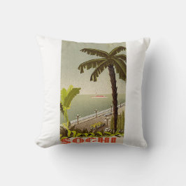 Vintage Sochi Marine Station Fine Art Travel Kudde