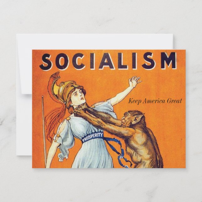 Vintage Socialism Policy Julkort (Framsida)
