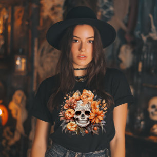 Vintage Socker Skalle Halloween T Shirt
