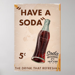 Vintage Soda Poster