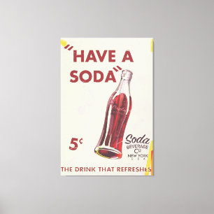 Vintage Soda Poster Canvastryck
