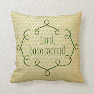Vintage Södra Ord, Lord have Mercy Quote Kudde