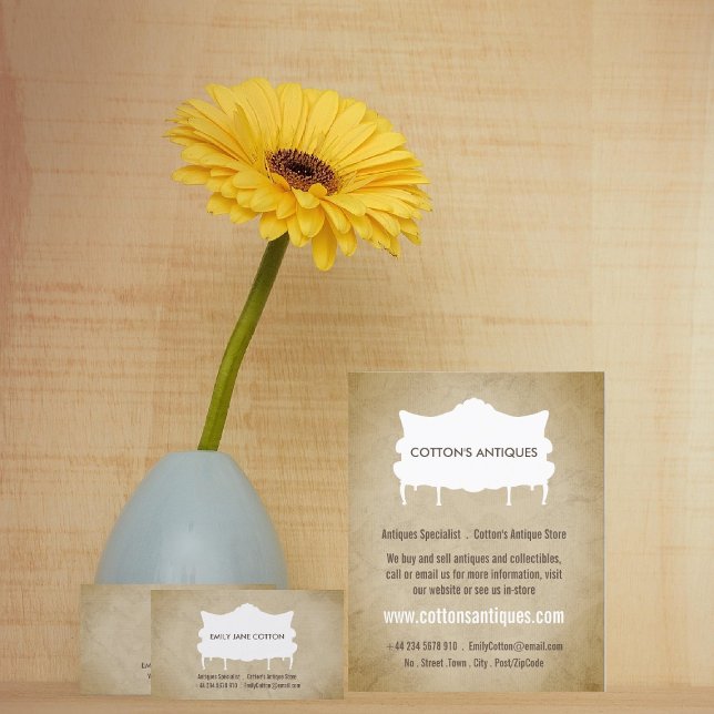 Vintage Soffa & Papper, Antique Dealer Visitkort (Skapare uppladdad)