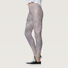 Vintage Soft Lavender Blommigt Leggings