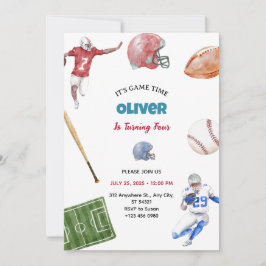 Vintage Softball Sport Födelsedagsfest inbjudan