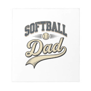 Vintage Softboll Pappa Sport Pappa Tröja Design (2 Anteckningsblock