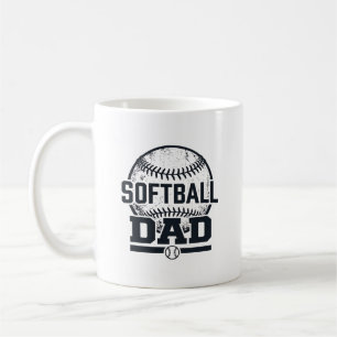 Vintage Softboll Pappa Vector T-Shirt Design_1 Kaffemugg