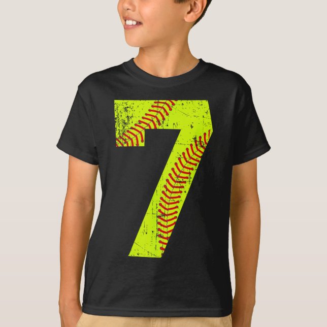 Vintage Softll 7 Tröjnummer  T Shirt (Framsida)