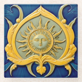 Vintage Sol Ansikte Underlägg