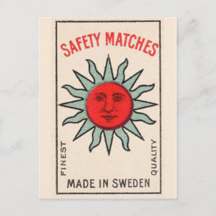 Vintage Sol grafikkort Vykort