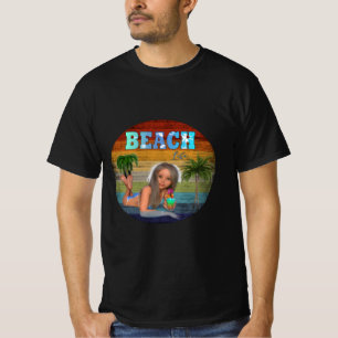 Vintage Sol, Sand och Surfa T Shirt