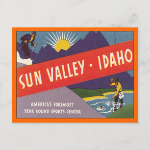 Vintage Sol Valley Idaho Vykort