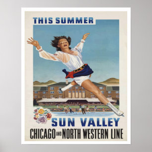 Vintage Sol Valley Travel Poster