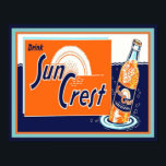 Vintage, Sol Vapensköld, Soda Pop-Poster Poster<br><div class="desc">Färgfull,  1950 års Sol Vapensköld Soda Pop poster</div>