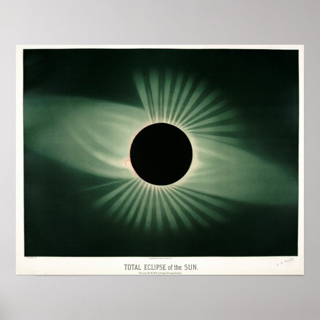 Vintage Solar Eclipse Illustration Poster (Framsidan)