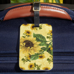 Vintage Solblommor Bagagebricka