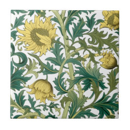 Vintage Solblommor Kakelplatta