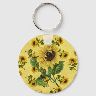 Vintage Solblommor Nyckelring