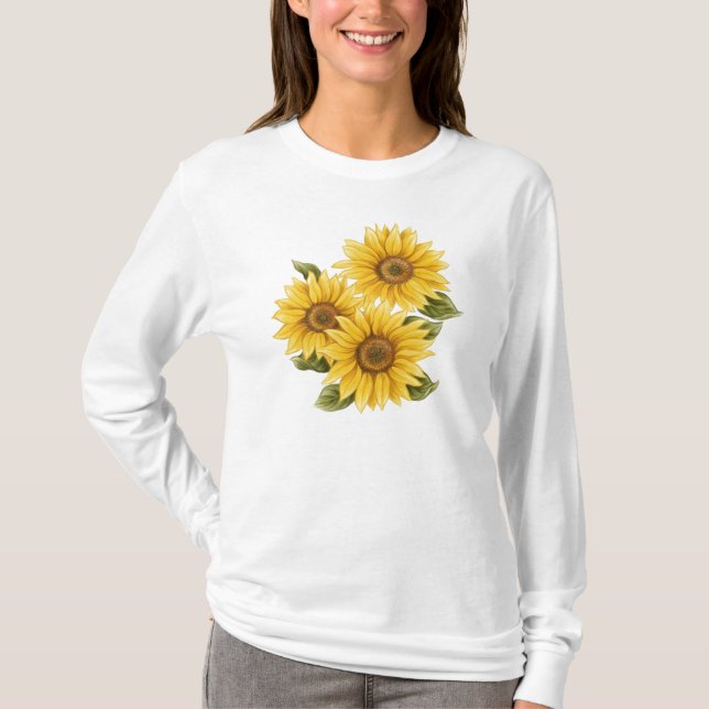Vintage Solblommor T-Shirt (Framsida)