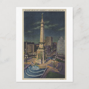 Vintage Soldiers & Sailors Monument, Indianapolis Vykort