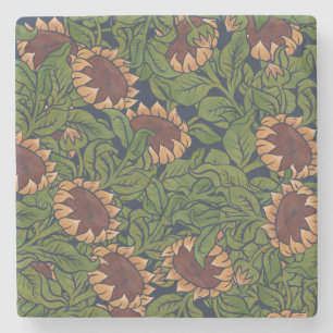 Vintage Solrossolrosart Mönster Cute Sunblommor Ar Stenunderlägg
