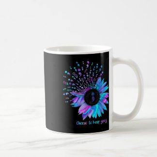 Vintage Solrossolskyddsmedel Blommigt Självmordsfö Kaffemugg