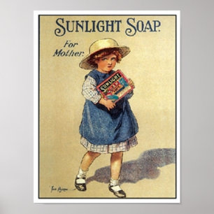 Vintage Solskydd Ad - för Mor Poster