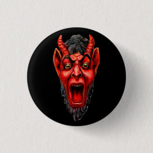 Vintage som brummar Krampus Knapp