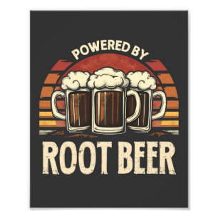 Vintage som drivs av roten Beer-rinnande rattfylle Fototryck