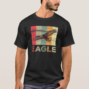Vintage som flyger Eagle-utskriften av uppringd åt T Shirt