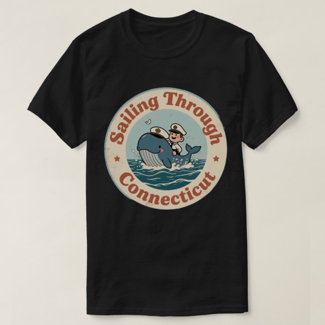 Vintage som går genom anslutningsval t shirt (Design framsida)