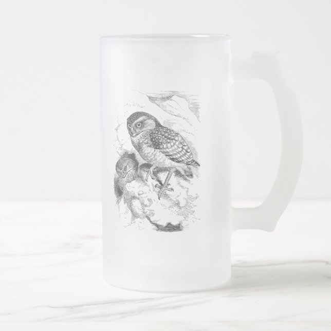 Vintage som gräver illustrationen för frostat ölglas (Höger)