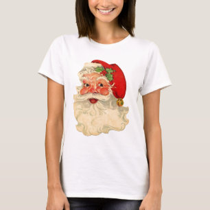 Vintage som ler objektet för gåva för Santa T Shirt