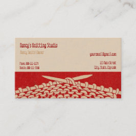 Vintage som sticker mallen för | Knittersvisitkort Visitkort