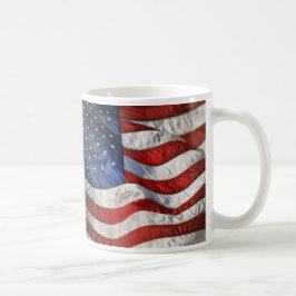Vintage som vinkar amerikanska kaffemugg