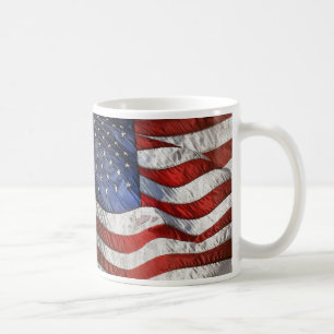 Vintage som vinkar amerikanska kaffemugg