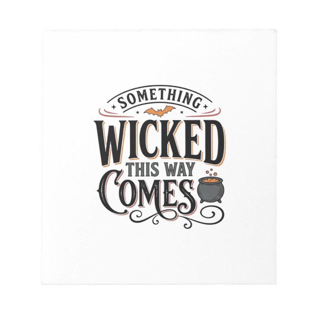 Vintage Something Wicked Halloween-tröja Design_1 Anteckningsblock (Framsida)