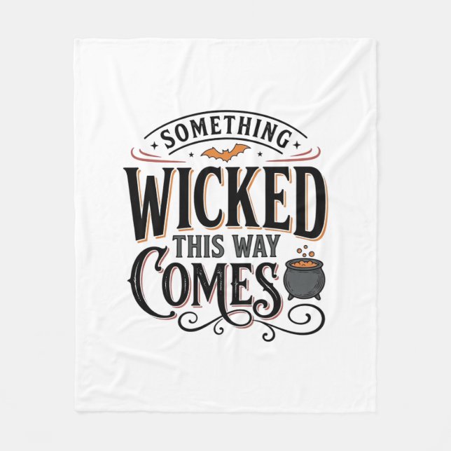 Vintage Something Wicked Halloween-tröja Design_1 Fleecefilt (Framsidan)