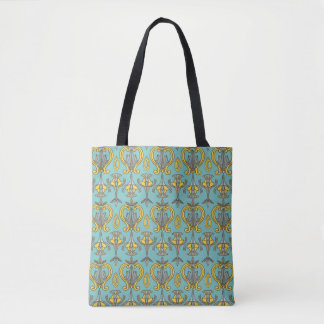 vintage Sömlös Art nouveau Mönster. Vintage Tygkasse