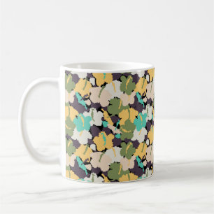 vintage sömlös bakgrund mönster med stiliserad sti kaffemugg