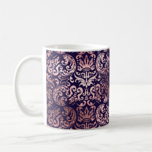 Vintage: Sömlös damm med ro guld-folie, klassisk p Kaffemugg